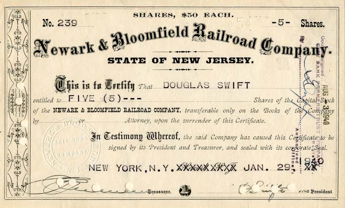 Newark and Bloomfield Railroad Co.